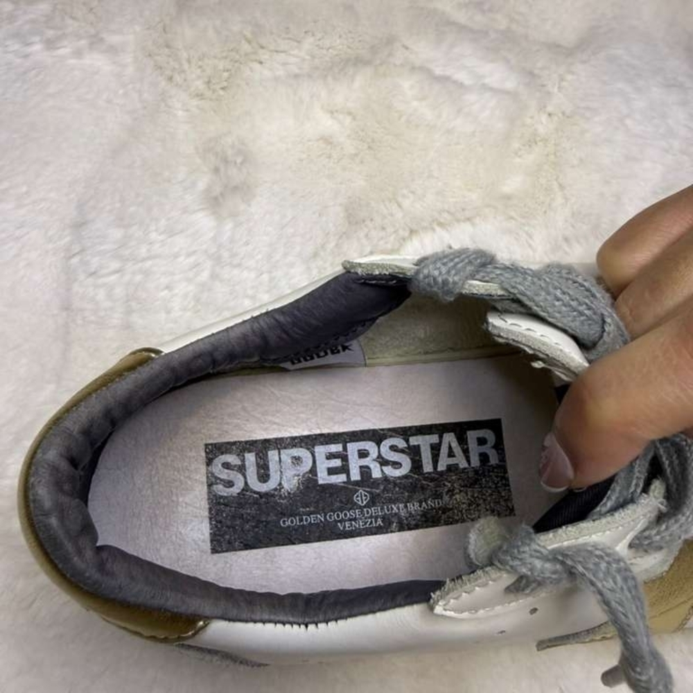 Golden Goose White and Gold Sneakers - Picture 4 of 6